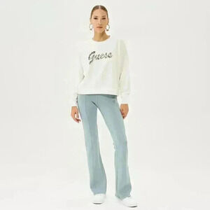 NEW! Guess Women's XL Manila Logo Fleece Jumper Sweatshirt NWT $98